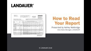 How to Read Your Dosimetry Report from LANDAUER [upl. by Esiole]