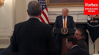 BREAKING NEWS Trump Speaks To Governors At The White House Takes Multiple Questions [upl. by Llebanna]