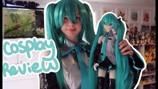 Hatsune Miku Cosplay Review amp Try On Miccostumes [upl. by Aserehc107]