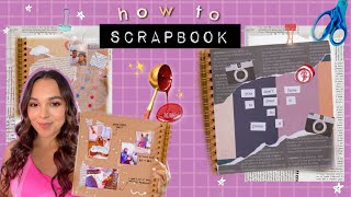 DIY How to Scrapbook  aesthetic ideas tips  inspiration [upl. by Yrahk17]