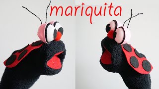 Títere de Mariquita con calcetín  Vaquita San Antonio [upl. by Llewxam150]