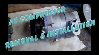 AC Compressor Removal amp Installation 2011 Chevy Aveo [upl. by Sheaff]