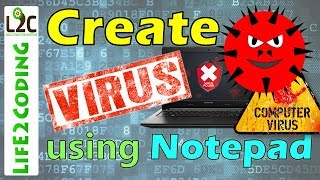 How to Create a Virus using Notepad [upl. by Lewison]