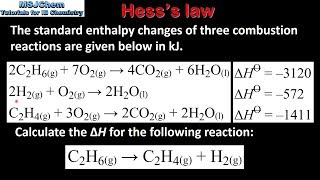 R122 Hesss law example [upl. by Cleopatra443]