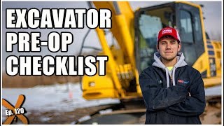 How to do an Excavator PreOperation Inspection  Ep 120 [upl. by Nonnair]