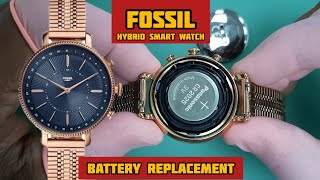 How To Change a FOSSIL Hybrid Smart Watch Battery  SolimBD [upl. by Hoy218]