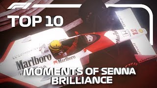 Top 10 Moments of Ayrton Senna Brilliance [upl. by Latin996]