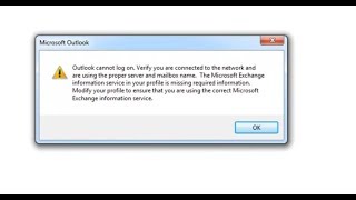 Outlook 2016 cannot log on [upl. by Iduj]