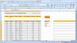 Break Data in to Multiple Excel Files  How to Video [upl. by Latoye690]