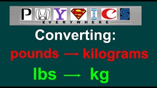 EASY Converting pounds lbs to kilograms kg [upl. by Iznyl]