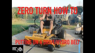 How To Change the HydroDrive Belt On A Hustler Raptor SD Zero Turn Mower [upl. by Valma]