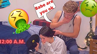 Getting Sick In The Middle Of The Night Prank On Boyfriend PART 2 [upl. by Pineda]