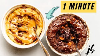 Keto Mug Cakes  Chocolate and Peanut Butter [upl. by Yeh718]