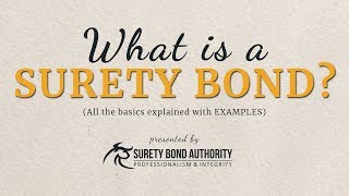 What are Surety Bonds Explained with Examples [upl. by Pucida450]