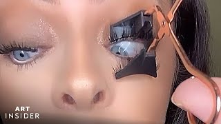 Magnetic Tool Easily Applies False Lashes [upl. by Kassaraba]