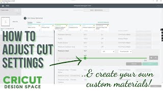 How to Adjust Blade Pressure and Material Settings on Cricut Cutting Machine [upl. by Chill]