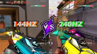 Valorant Gameplay 144hz vs 240hz [upl. by Elag]