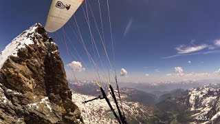 Paragliding Above the Summit of Matterhorn 4478m [upl. by Howes]