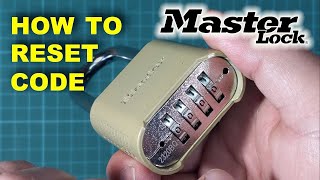 HOW TO CHANGE MASTER LOCK COMBINATION CODE [upl. by Kathe]