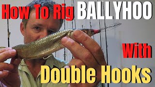 How to rig BALLYHOO with double hooks for trolling [upl. by Deste]