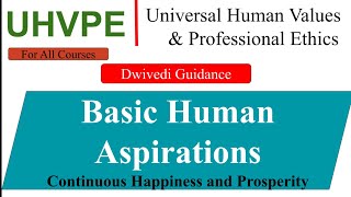 Basic human aspirations continuous happiness universal human values and professional ethics aktu [upl. by Ytineres428]