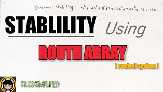 Auxiliary equation in routh array CONTROL SYSTEM [upl. by Arytahs]