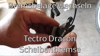 Bremsbeläge wechseln Tectro Dracon Scheibenbremse replace brake pads [upl. by Yeorgi]