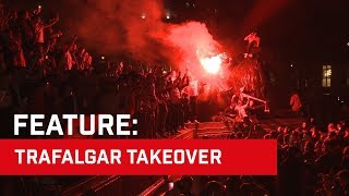 TRAFALGAR TAKEOVER Sunderland fans paint London red and white [upl. by Drauode18]