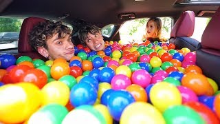 BALL PIT PRANK IN MY GIRLFRIENDS CAR [upl. by Argyres]