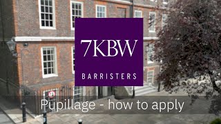 7KBW  How to Apply for Pupillage [upl. by Sdlonyer]