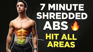 7 Minute SHREDDED ABS NO EQUIPMENT ABS in 7 Days [upl. by Dane]