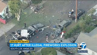 South LA fireworks explosion occurred after catastrophic failure during planned detonation  ABC7 [upl. by Yeliak845]