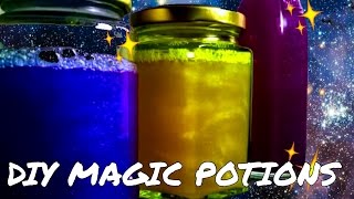 DIY Edible Glitter Galaxy Potions  Magic Harry Potter Drinks [upl. by Worl692]