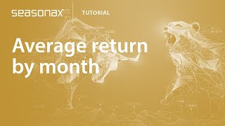 Seasonax Feature Tutorial Average return by month [upl. by Akirdnuhs]