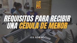 JCE Requisitos para recibir una cedula de menor [upl. by Drusilla]