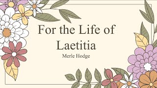 For the Life of Laetitia Chapters 15 CSEC English B [upl. by Eecak988]