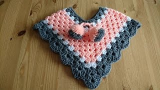 NewBorn  3 Months Poncho  Crochet  Tutorial  English [upl. by Ardie]