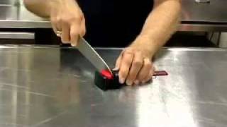 Chefs Choice 480 Knife Sharpener Demonstration [upl. by Oterol432]