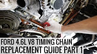 How to Replace the Timing Chain 46L Ford V8 PT 1  Project Mullet Mustang  EP04 [upl. by Nedyrb305]