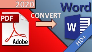 How to convert PDF to WORD and edit it free online in 1 MINUTE HD 2020 [upl. by Sower]