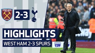 HIGHLIGHTS  WEST HAM 23 SPURS  Mourinho era starts with a win [upl. by Iey688]