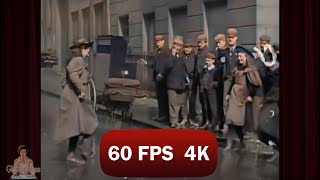 1896 Film  Street Dancers in London  AI Enhanced 60 fps [upl. by Gregor261]