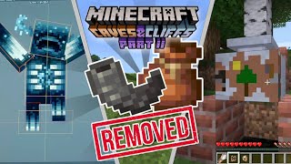 REMOVED FEATURES From Minecraft CAVES And CLIFFS Update PART 2 [upl. by Seluj465]