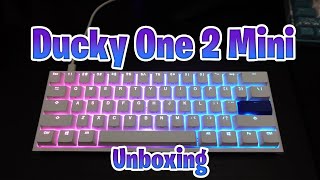 Ducky One 2 Mini  Pure White Unboxing w Sound Test Cherry MX Silent Red [upl. by Smoht]