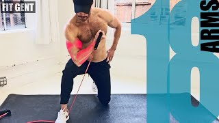 18 Resistance Band Arm Exercises  NO ATTACHING [upl. by Troyes]