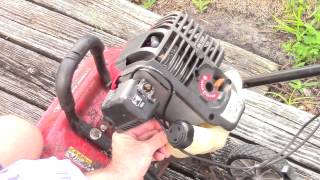 TroyBilt TB146 EC Tiller How to Repair Fuel Lines using a Wooden Chopstick [upl. by Nawor]