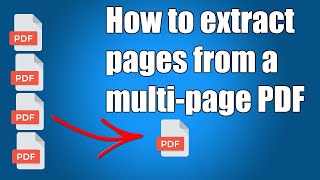 How to extract pages from a PDF [upl. by Nylcsoj]