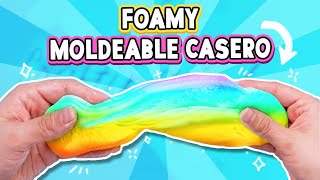 CÓMO HACER FOAMY MOLDEABLE CASERO 🌈 Craftingeek [upl. by Asnarepse]