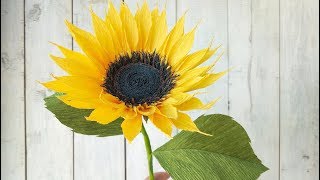 Como hacer flores de papel Girasoles Super faciles y rapidas  DIY Manualidades 22 [upl. by Spanjian]