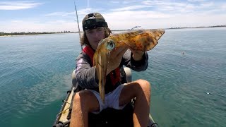 How To Catch Squid Off A Kayak [upl. by Ecirtap]